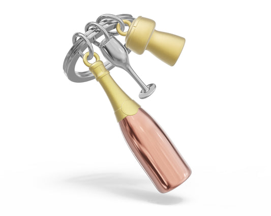 Metalmorphose sleutelhanger Champagne Rosé