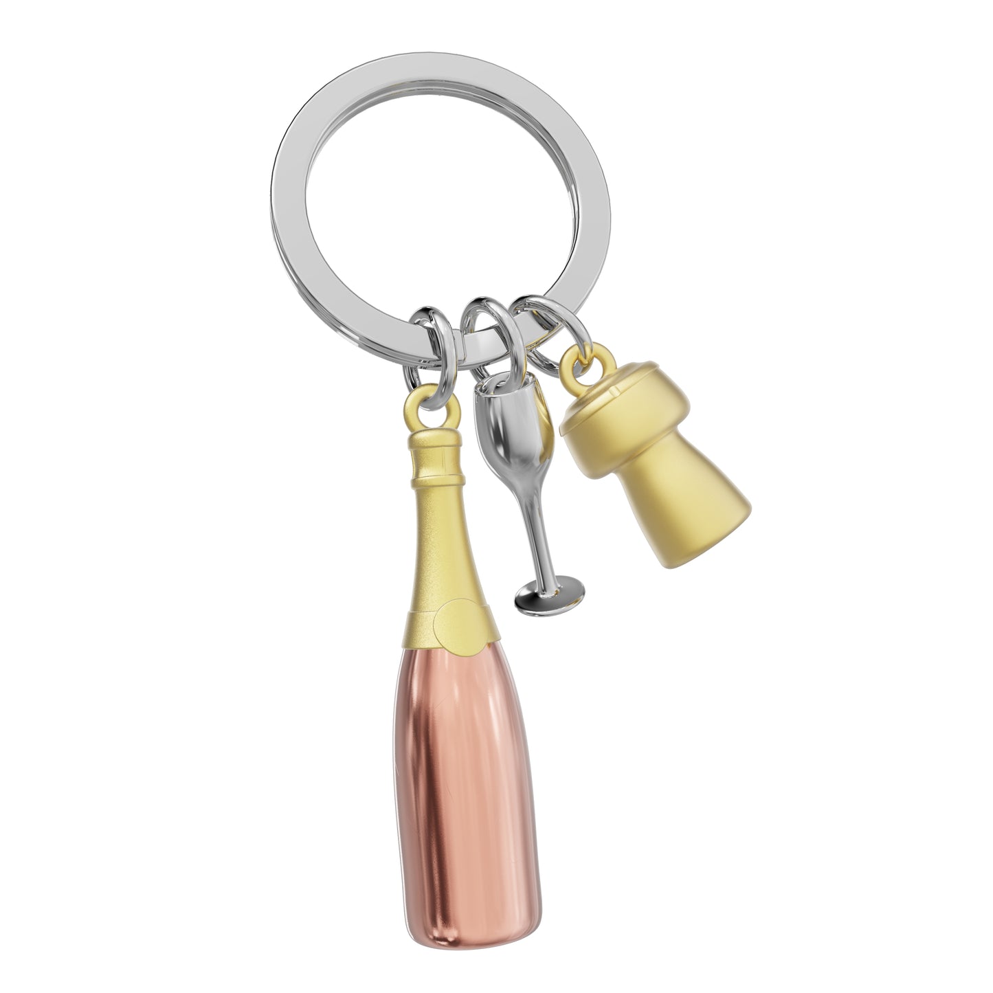 Metalmorphose sleutelhanger Champagne Rosé
