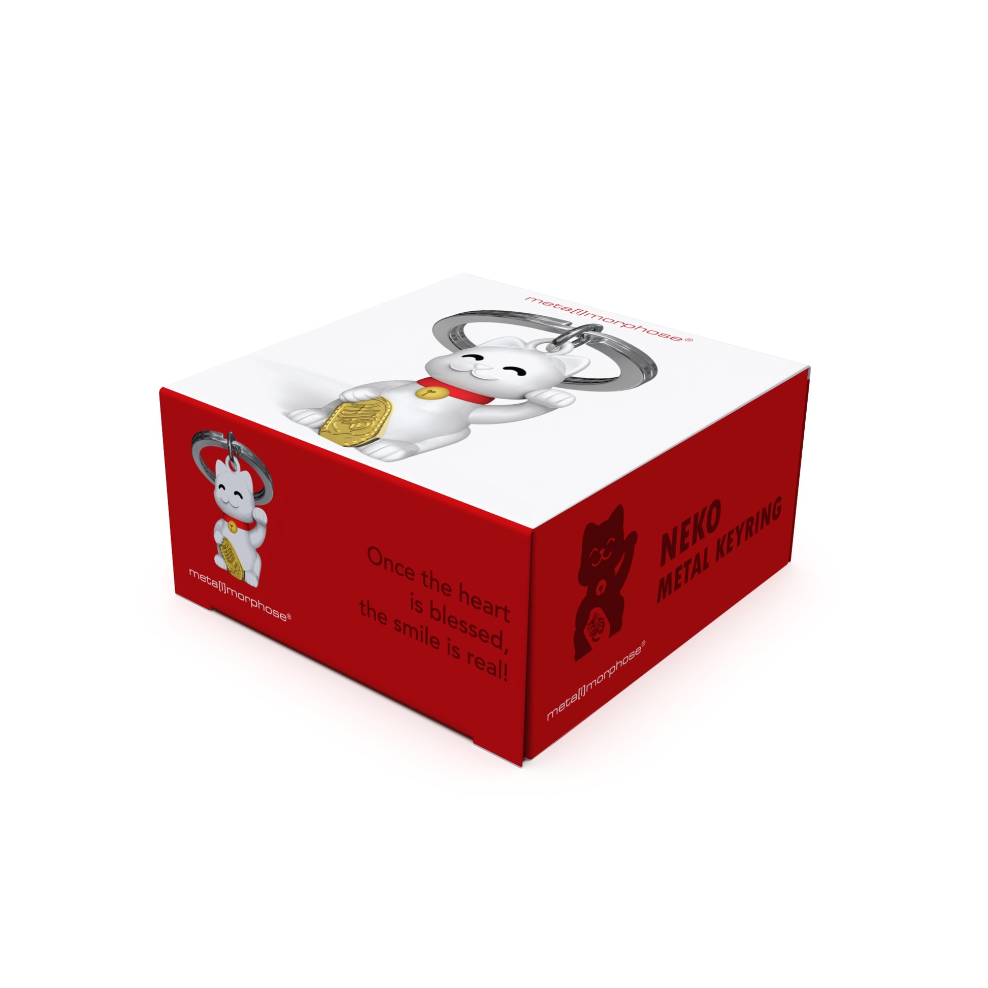 Metalmorphose Fortune Cat sleutelhanger in luxe Vectorbox verpakking