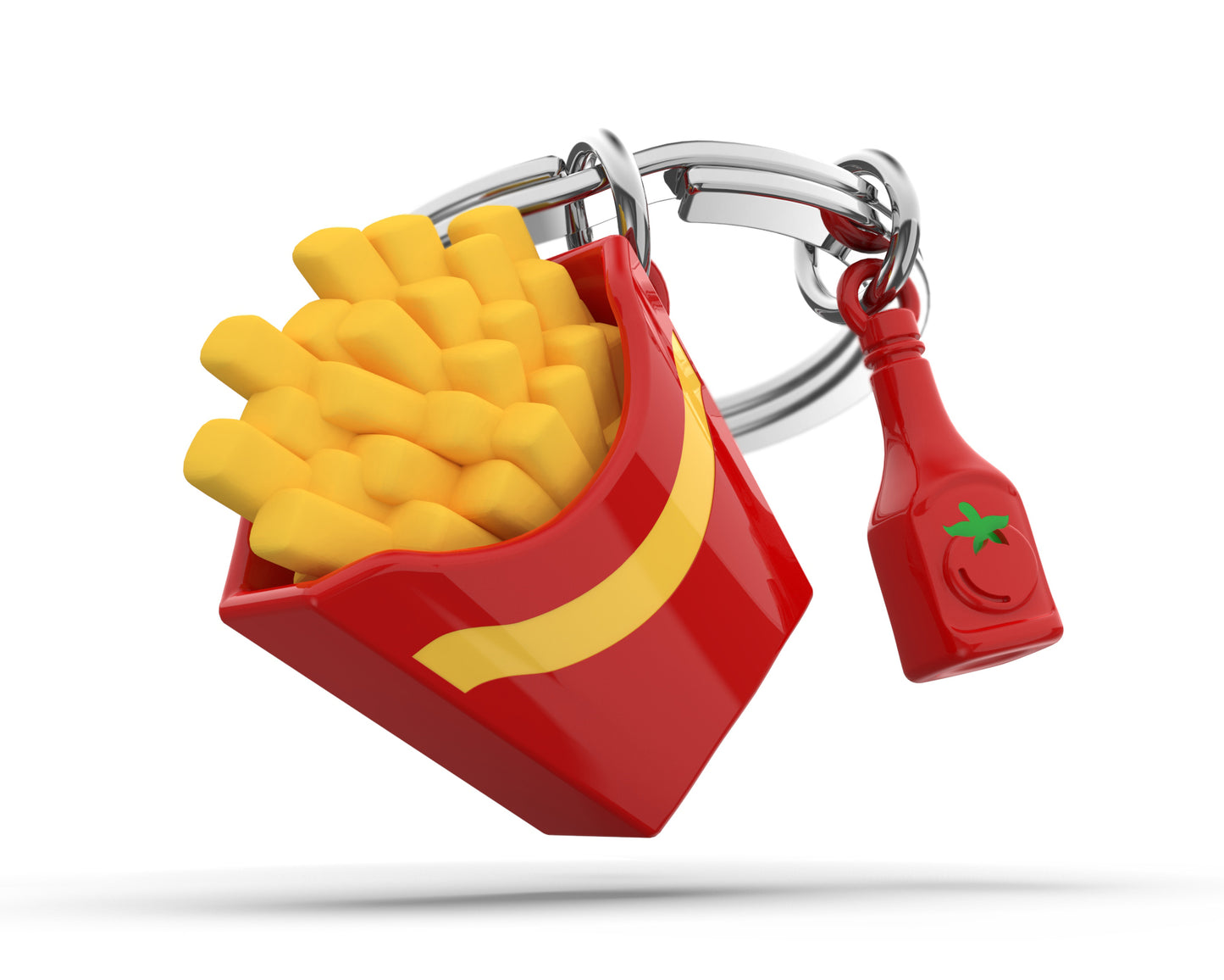 Metalmorphose sleutelhanger French Fries with Ketchup Bottle
