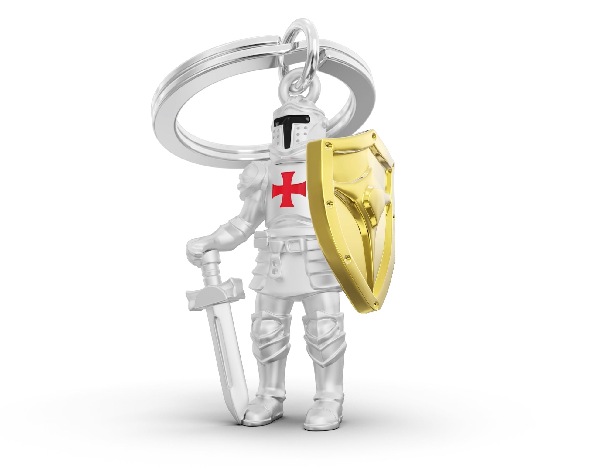 Metalmorphose sleutelhanger Knight with Sword & Shield - ridder met zwaard en schild