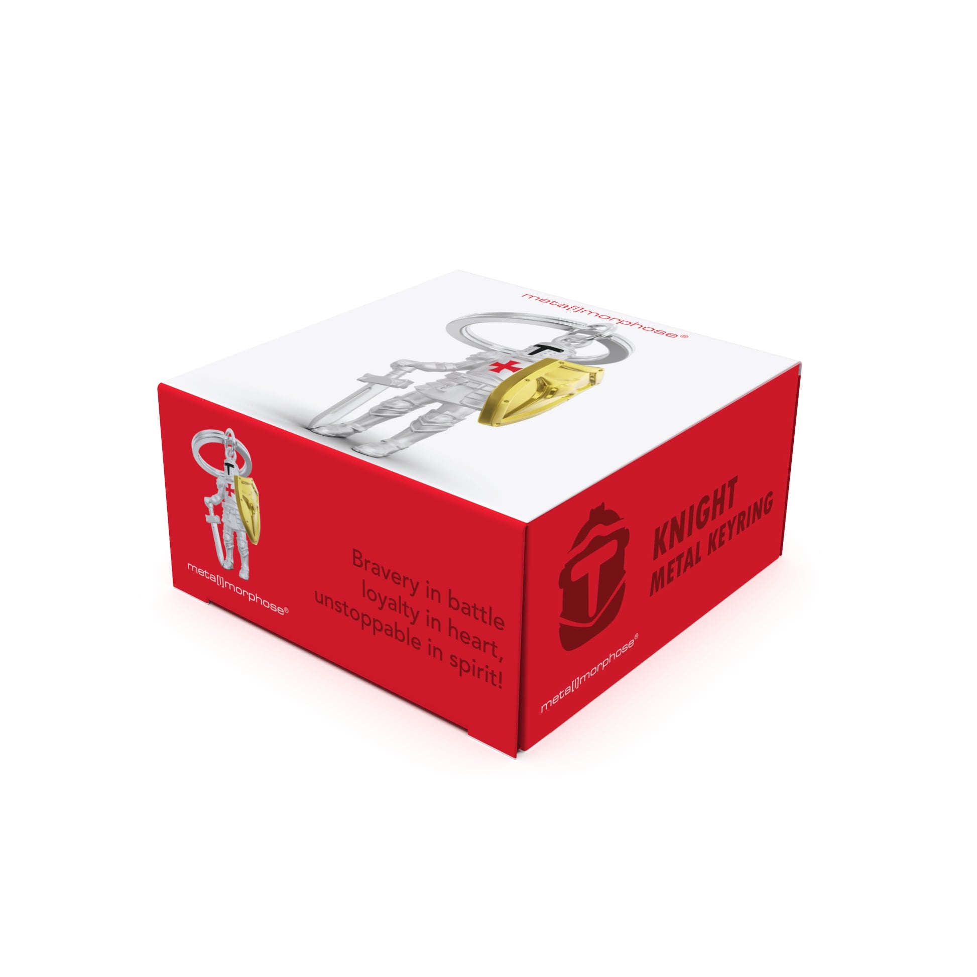 Metalmorphose sleutelhanger Knight with Sword & Shield in luxe Vectorbox verpakking - ridder cadeau