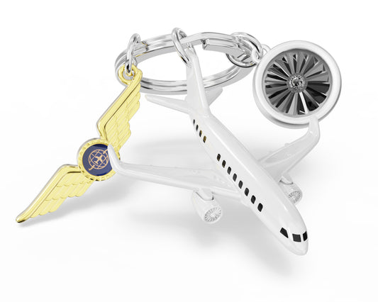 Metalmorphose sleutelhanger Pilot - Airplane