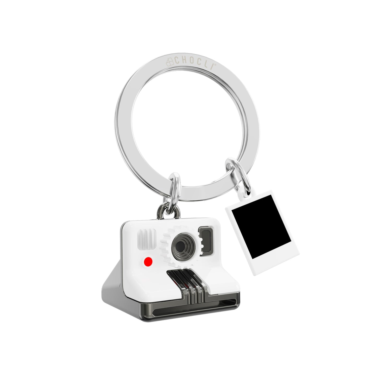 Metalmorphose® Sleutelhanger Instant Camera – Wit/Zwart – Camera Sleutelhanger - detail