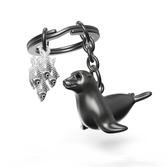 Metalmorphose Seal sleutelhanger – vooraanzicht, Animal Wildlife Collection