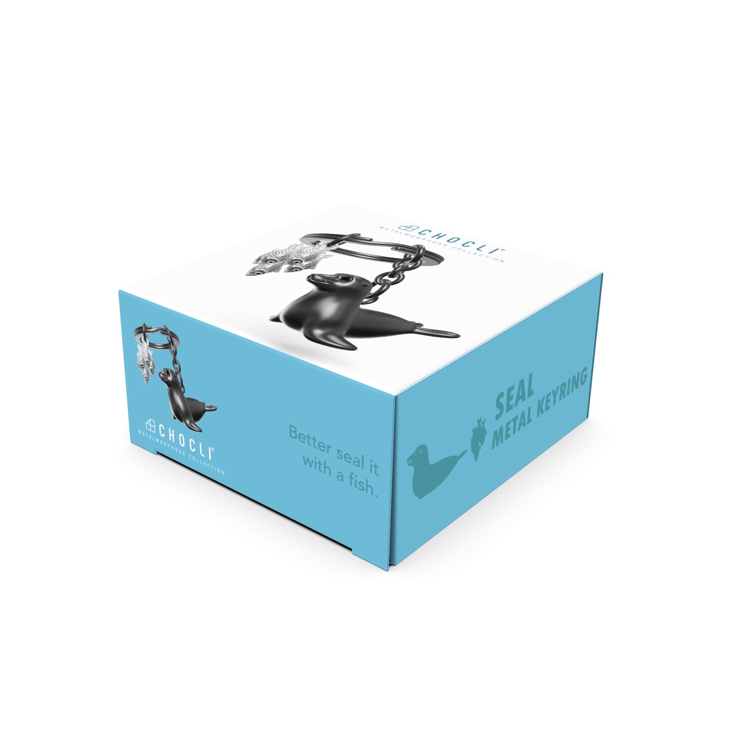 Metalmorphose Seal sleutelhanger – Luxe Vectorverpakking, Animal Wildlife Collection