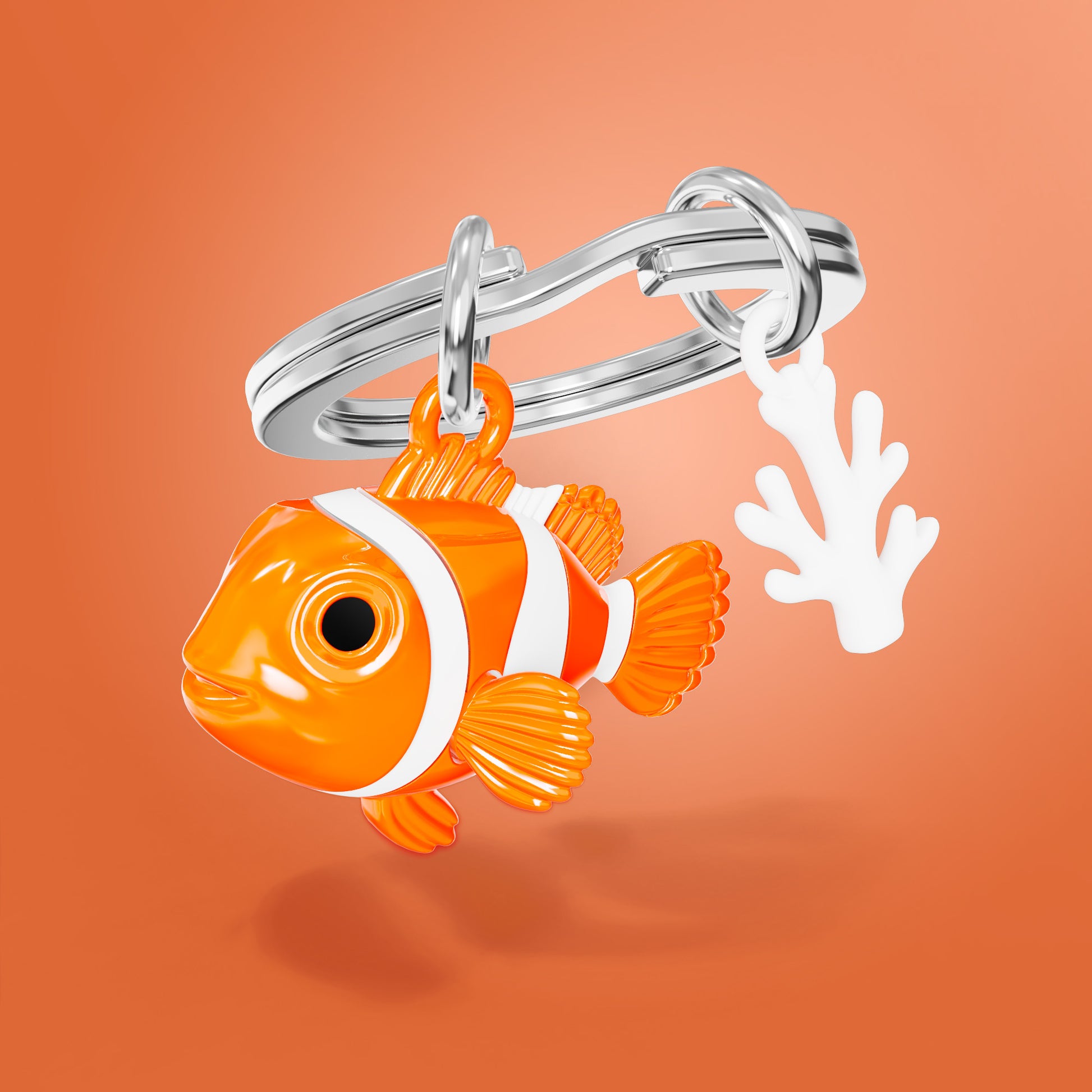 Metalmorphose Clownfish sleutelhanger – sfeer zijaanzicht, Animal Wildlife Collection