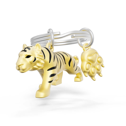 Metalmorphose Tiger sleutelhanger – vooraanzicht, Animal Wildlife Collection