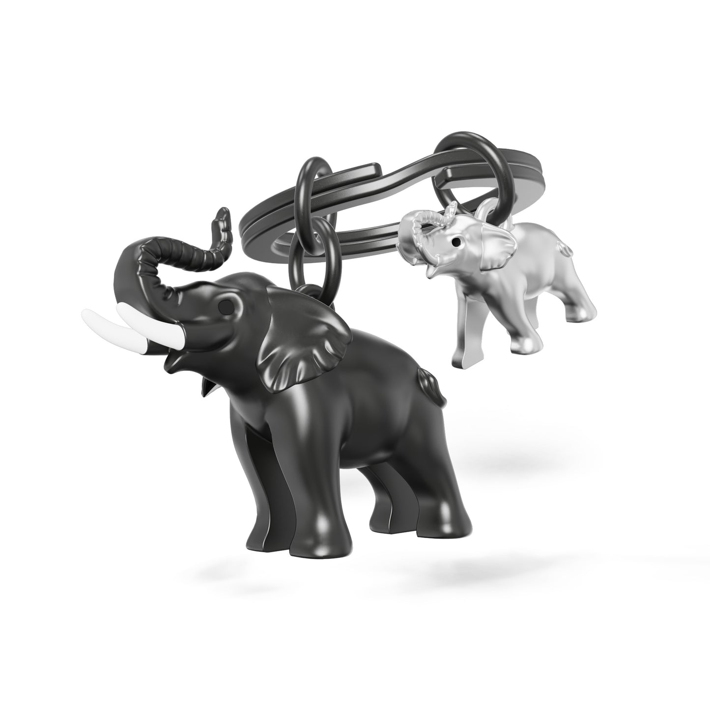 Metalmorphose Elephant sleutelhanger – zijaanzicht, Animal Wildlife Collection