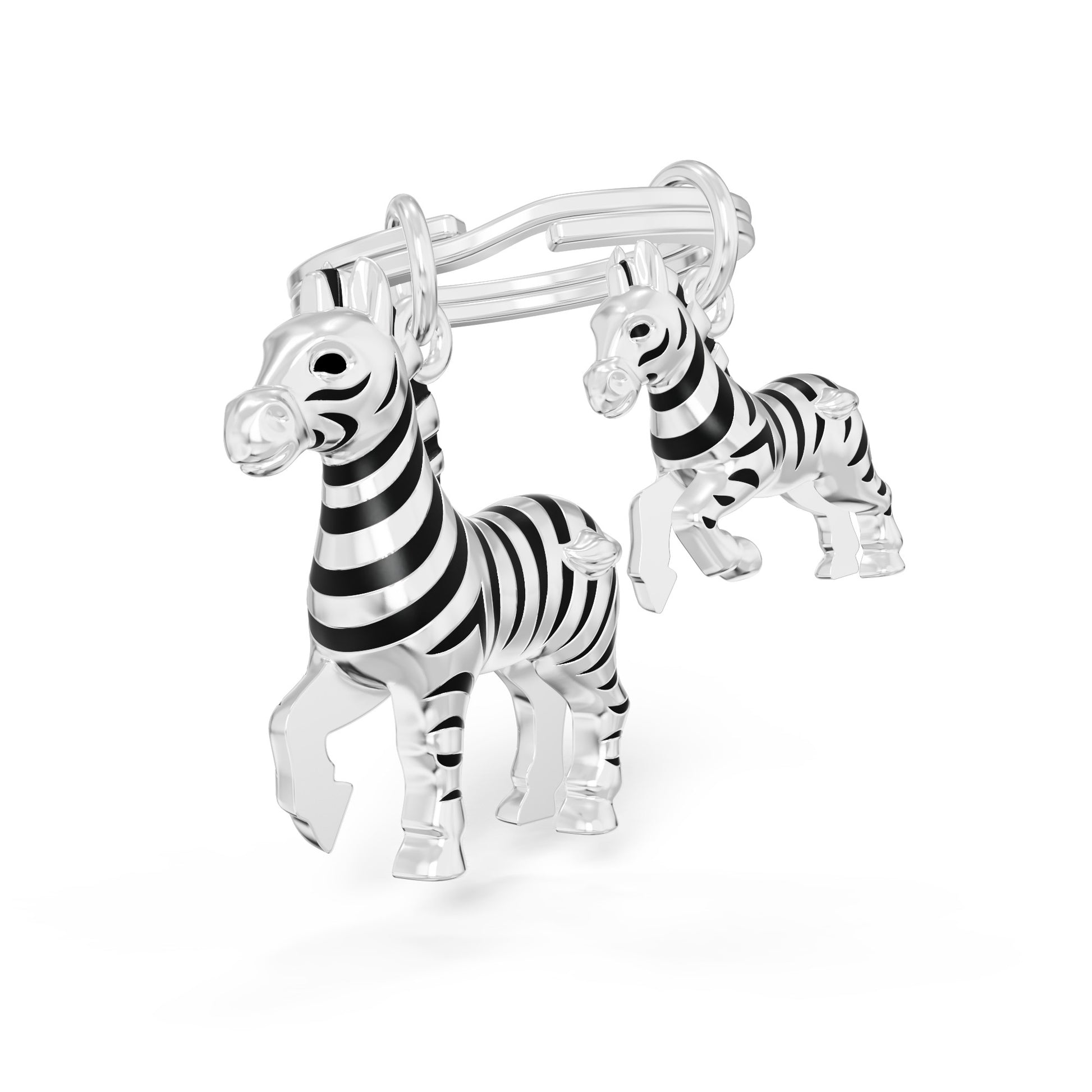Metalmorphose Zebra sleutelhanger – zijaanzicht, Animal Wildlife Collection