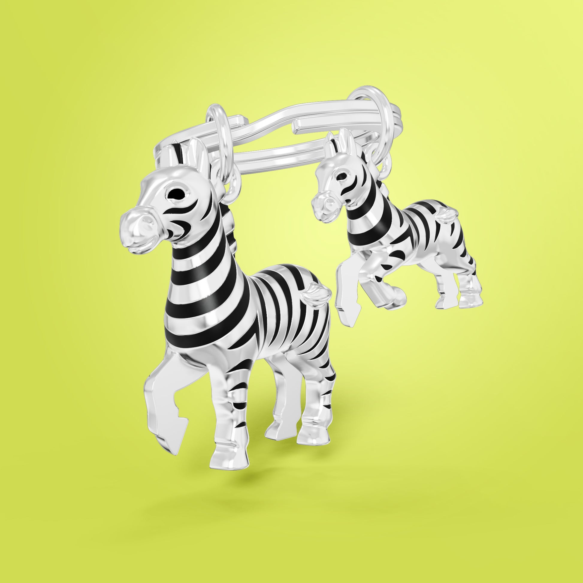 Metalmorphose Zebra sleutelhanger – sfeer zijaanzicht, Animal Wildlife Collection