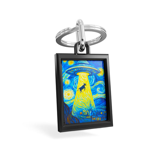 Metalmorphose® Sleutelhanger Strict Photo Frame Zwart – Zwarte Fotolijst Sleutelhanger - vooraanzicht