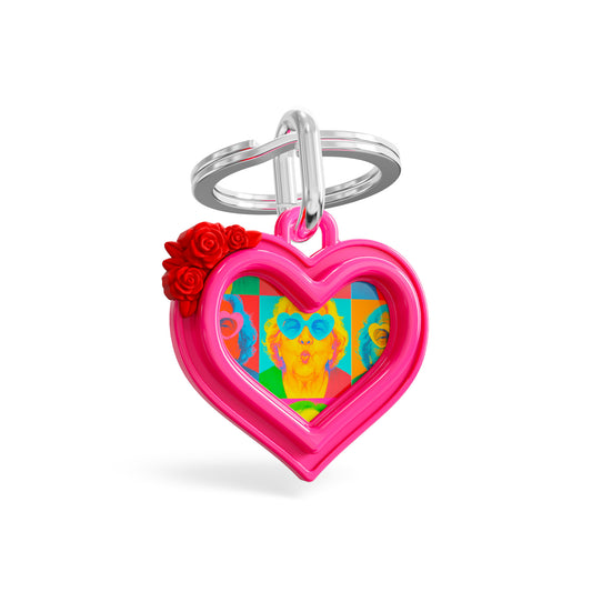 Metalmorphose® Sleutelhanger Wave Photo Frame Heart - vooraanzicht