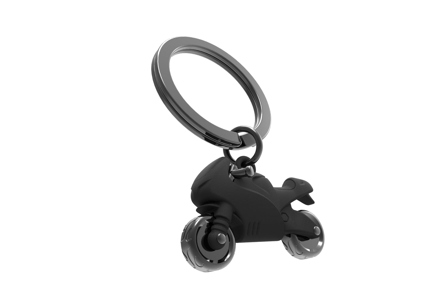 Metalmorphose Motorbike sleutelhanger - zijaanzicht met realistische details