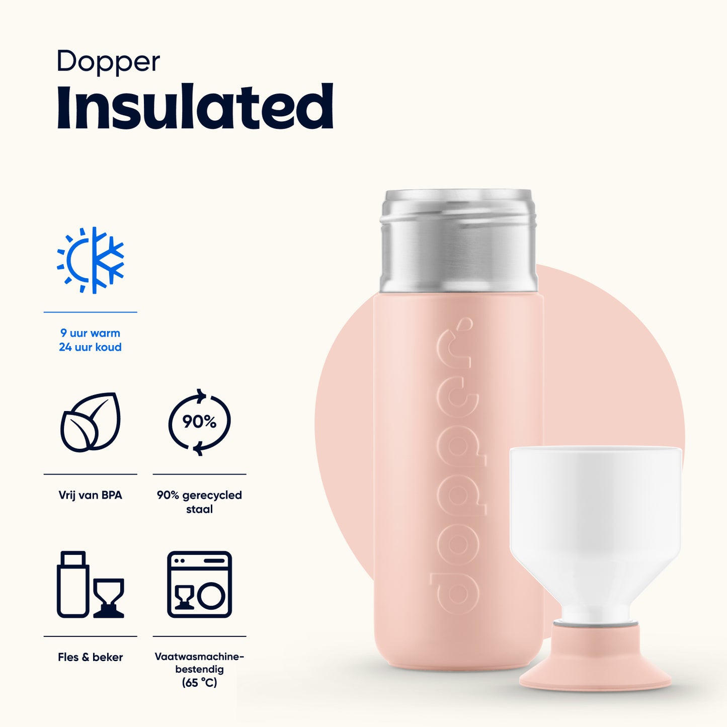 Dopper Insulated - Pebble Peach