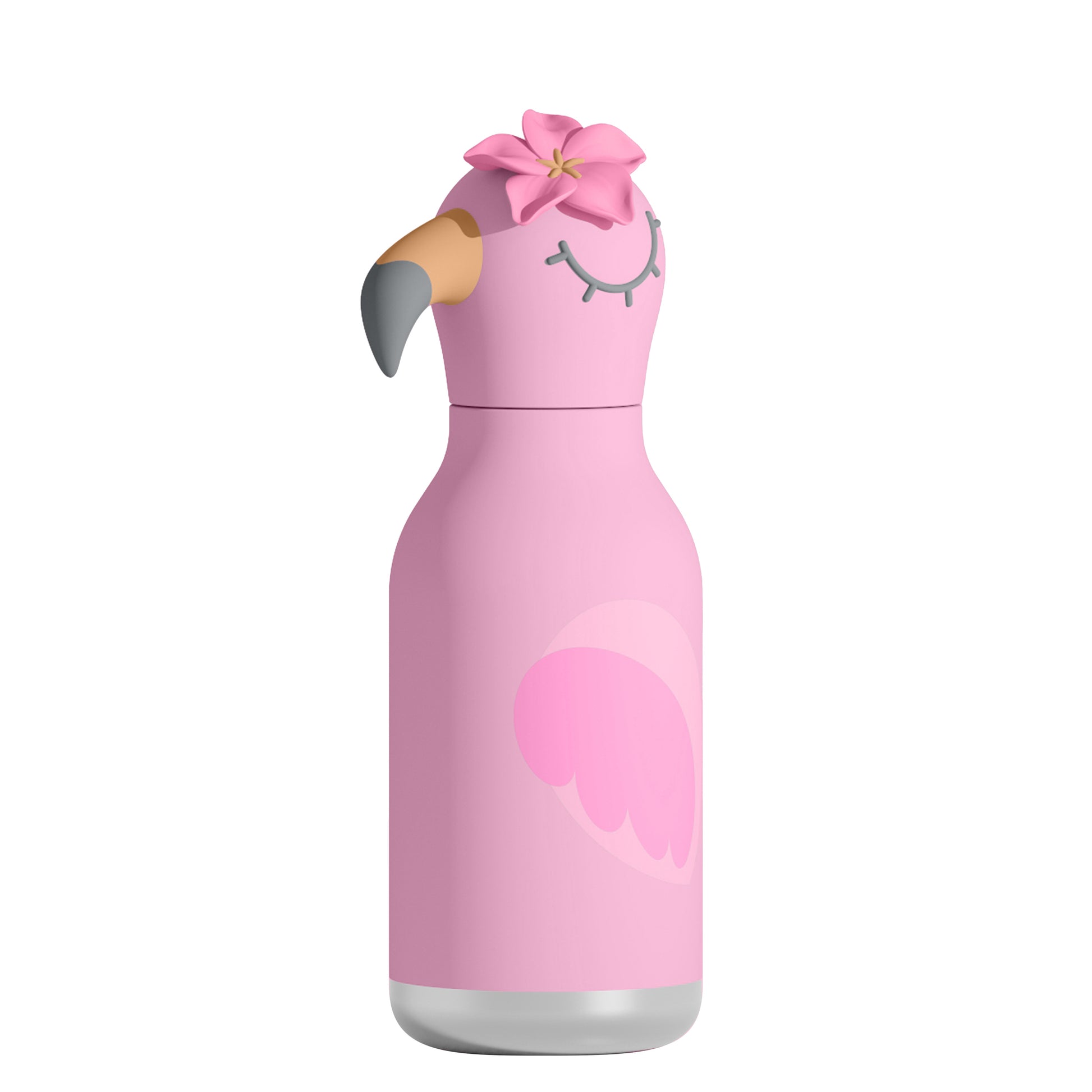 Asobu Bestie Drinkfles Flamingo – geïsoleerde kinderfles met flamingo siliconen dop